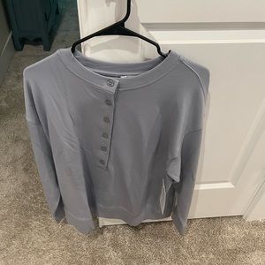 Light Blue Henley Sweatshirt